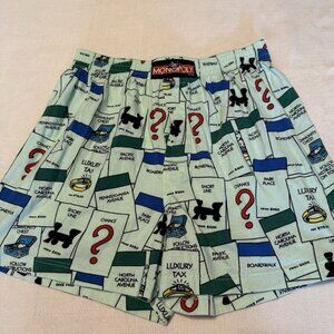 Vintage Monopoly Game Brand Cotton Boxer Shorts - Small 28-30